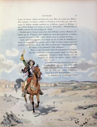 Giulio Mazarini (1602-61) pápai legátus beavatkozásának pillanata a francia hadsereggel szembeszálló spanyol és pápai csapatok között az észak-olaszországi Casal ostrománál, illusztráció az életből